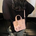 Mini Handbag with Playful Dog Pendant