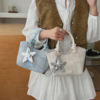 Women Mini-Handbag with Fashionable Star Keychain