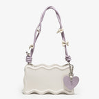 mini handbag with creative wave pattern and playful pendant