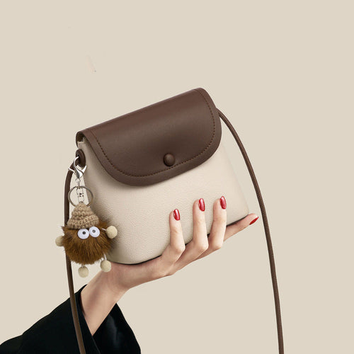 Compact Textured Crossbody Bag