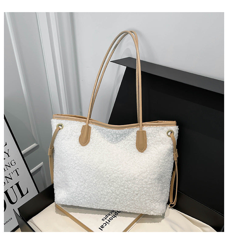 Oversized Faux Fur Tote Bag