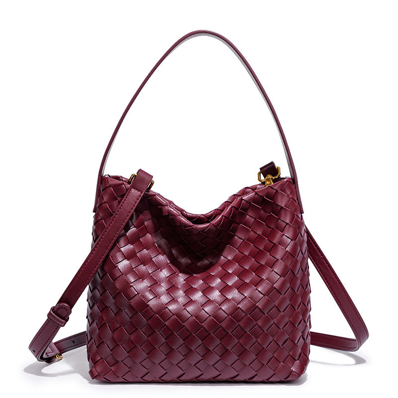 Elegant Woven Leather Shoulder Bag