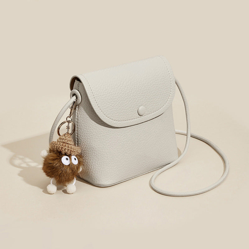 Compact Textured Crossbody Bag