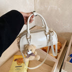 Mini Handbag with Playful Teddy Pendant