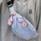 Fashionable waist bag with adjustable strap
