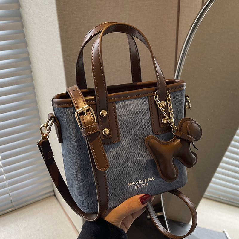 mini handbag with removable pendant