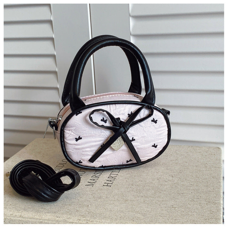 Quilted Mini Handbag with Heart Detail