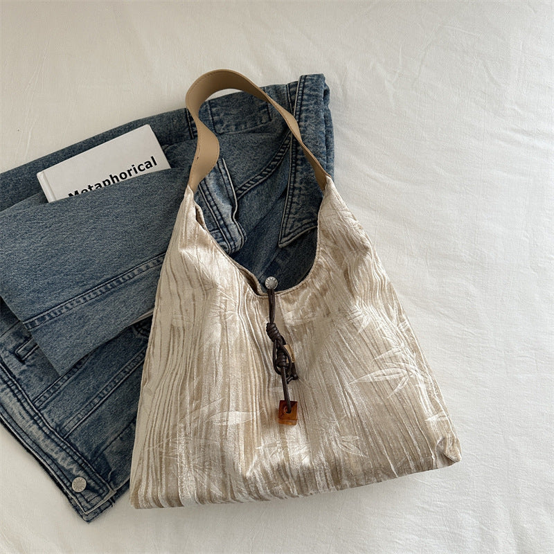 Versatile Velvet Shoulder Bag
