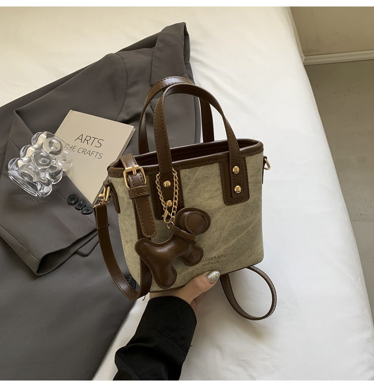 mini handbag with removable pendant