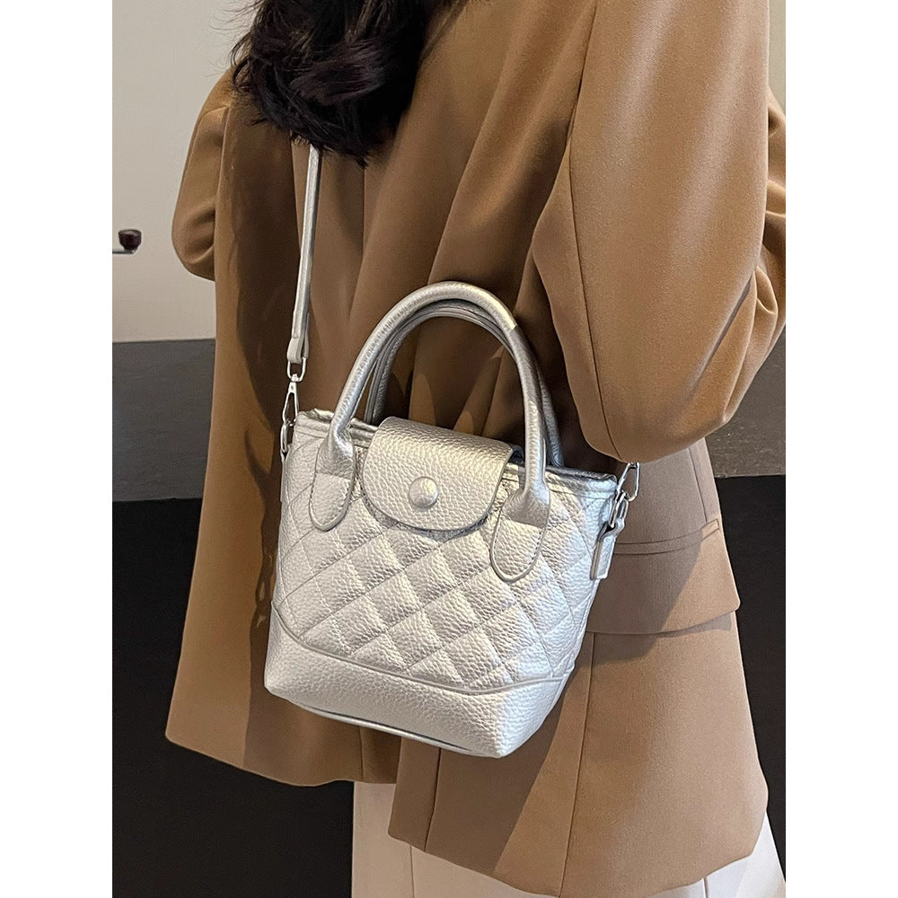 Quilted Mini Top-Handle Handbag