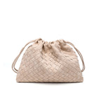Woven Drawstring Shoulder Bag