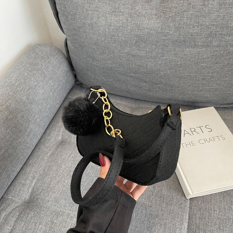 Stylish Faux Fur Mini Handbag