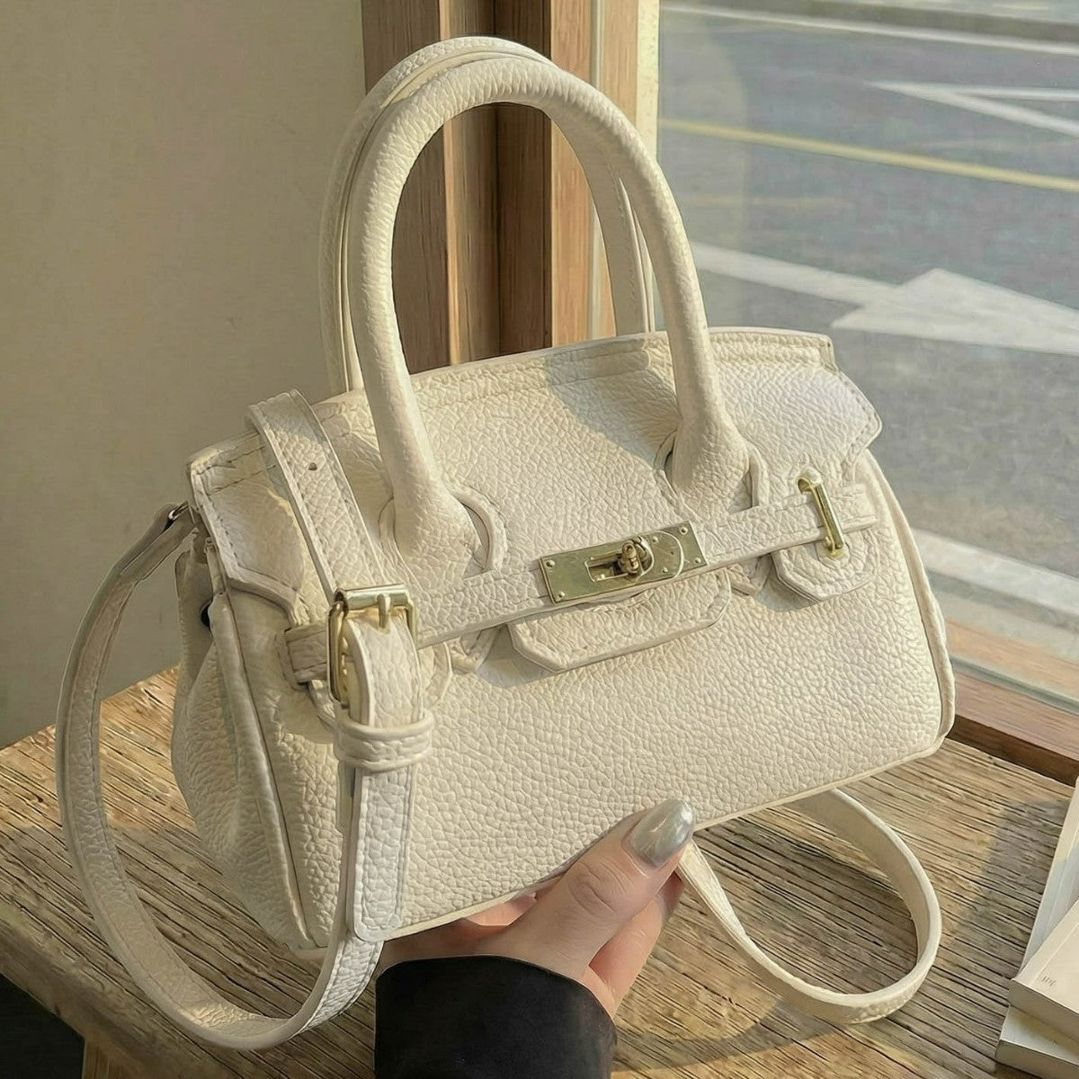 mini handbag with stylish detail