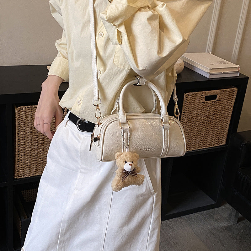 Mini Handbag with Playful Teddy Pendant