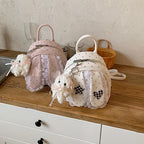 Cute backpack with detailed bunny ears applique