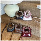 mini handbag with fashionable ruffle design