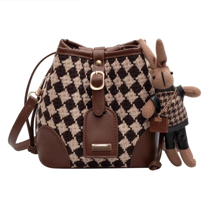 Stylish Knit Bucket Bag