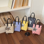 Women practical mini handbag with detachable pendant