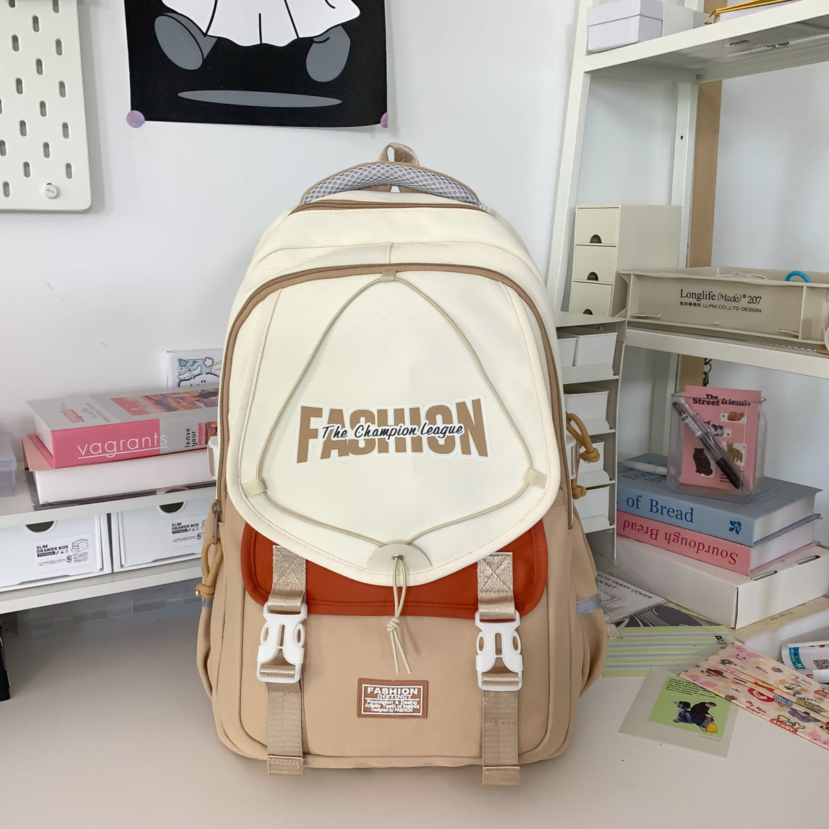 Backpack with Unique Design and Versatile Compartments
