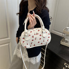 Playful Cherry Print Mini Handbag