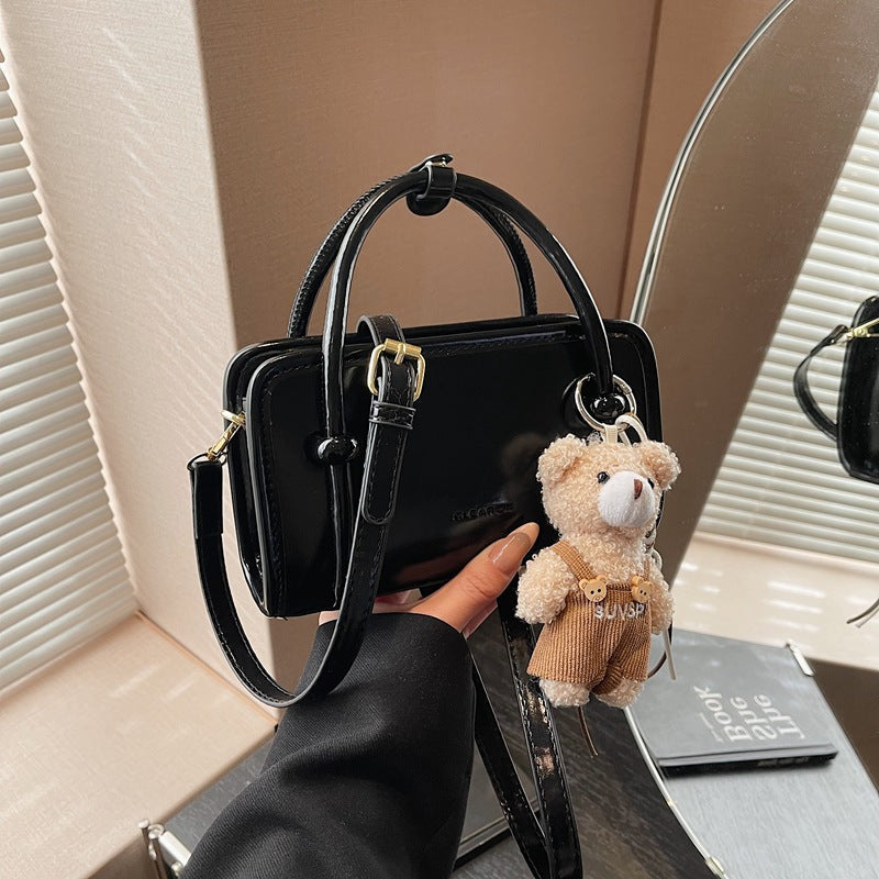 Mini Handbag with Cute Bear Pendant