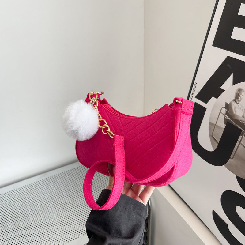Stylish Faux Fur Mini Handbag