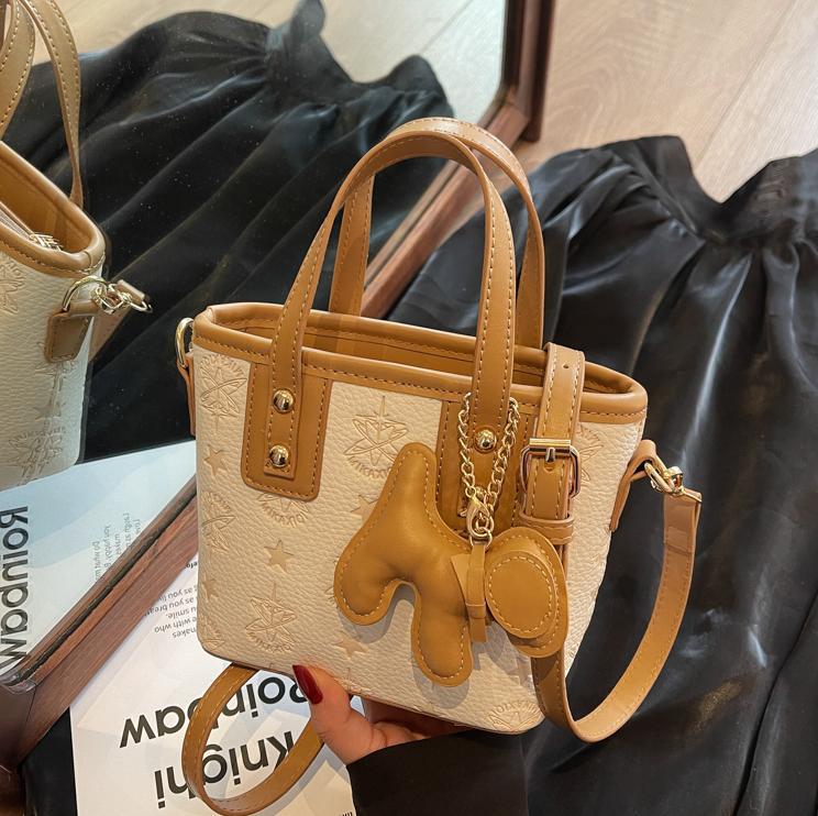 Mini Handbag with Playful Dog Pendant