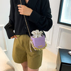 mini handbag with unique chain decoration and classic drawstring Nord bags