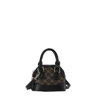 Designer Mini Handbag with Textured Upper Material