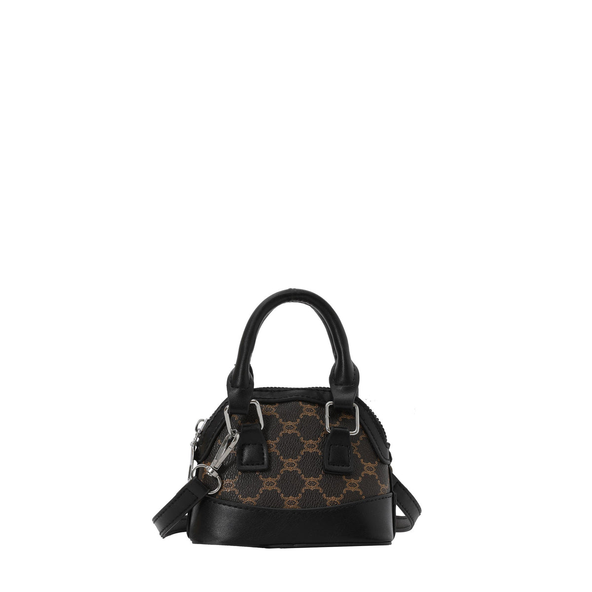 Designer Mini Handbag with Textured Upper Material