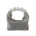 Ladies pearl-embellished mini handbag