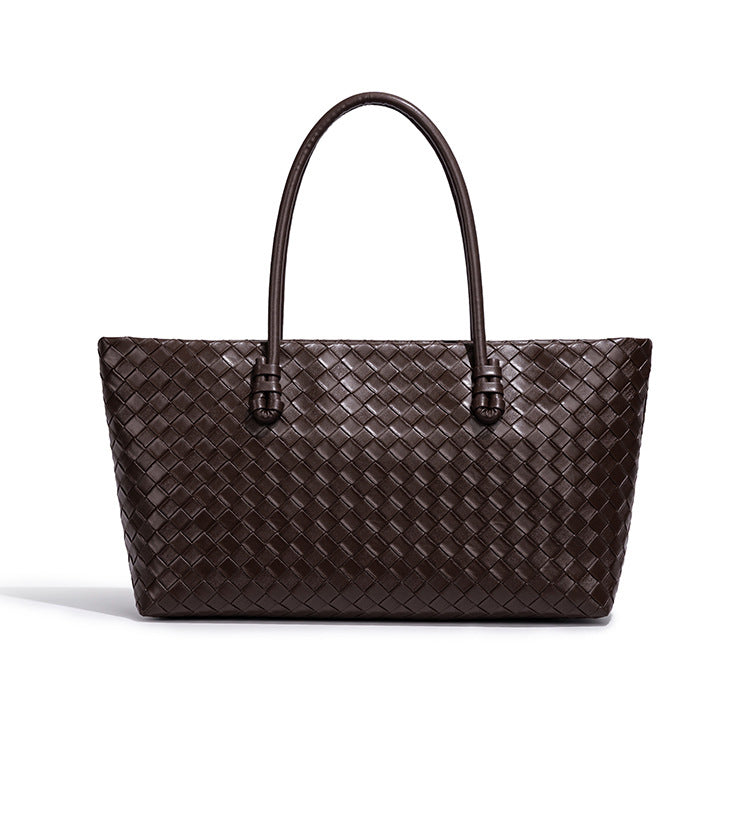 Woven Leather Tote Bag
