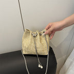 Elegant ven Drawstring Mini Handbag