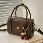 Ladies Mini-Handbag with Elegant Structure and Charming Pendant