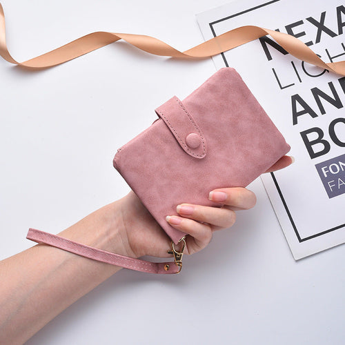 Compact Faux Leather Clutch Wallet