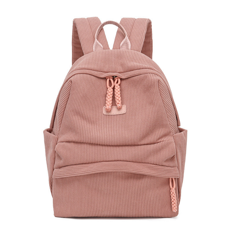 Stylish Corduroy Backpack