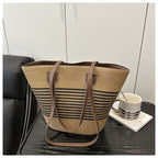 Stylish Straw Beach Tote Bag