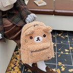 Plush Backpack in Funny Bear Design