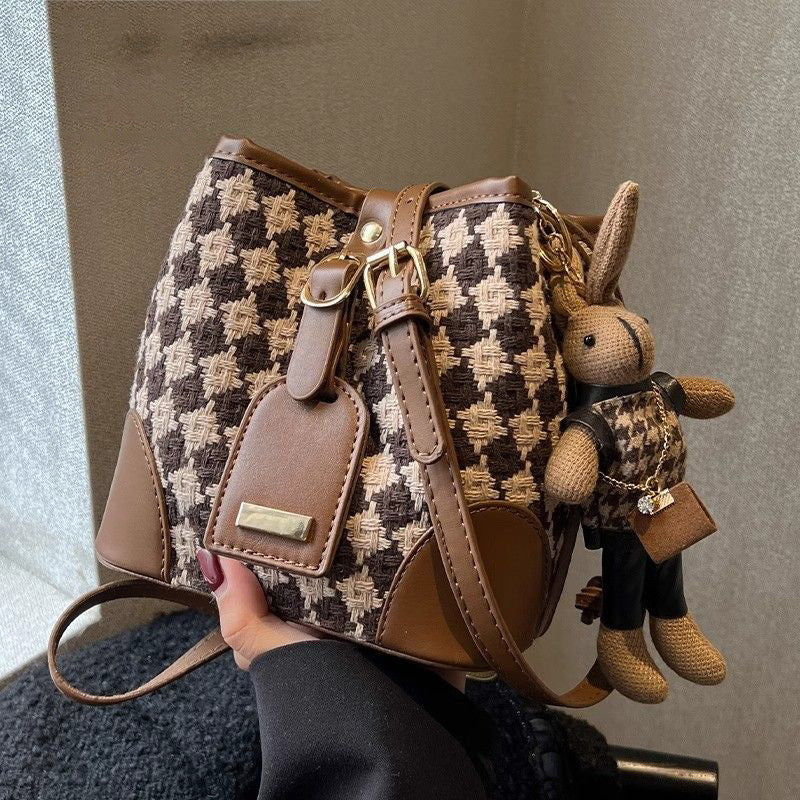 Stylish Knit Bucket Bag