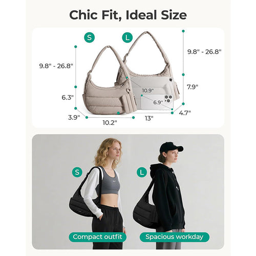 Comfortable shoulder bag with practical additional function