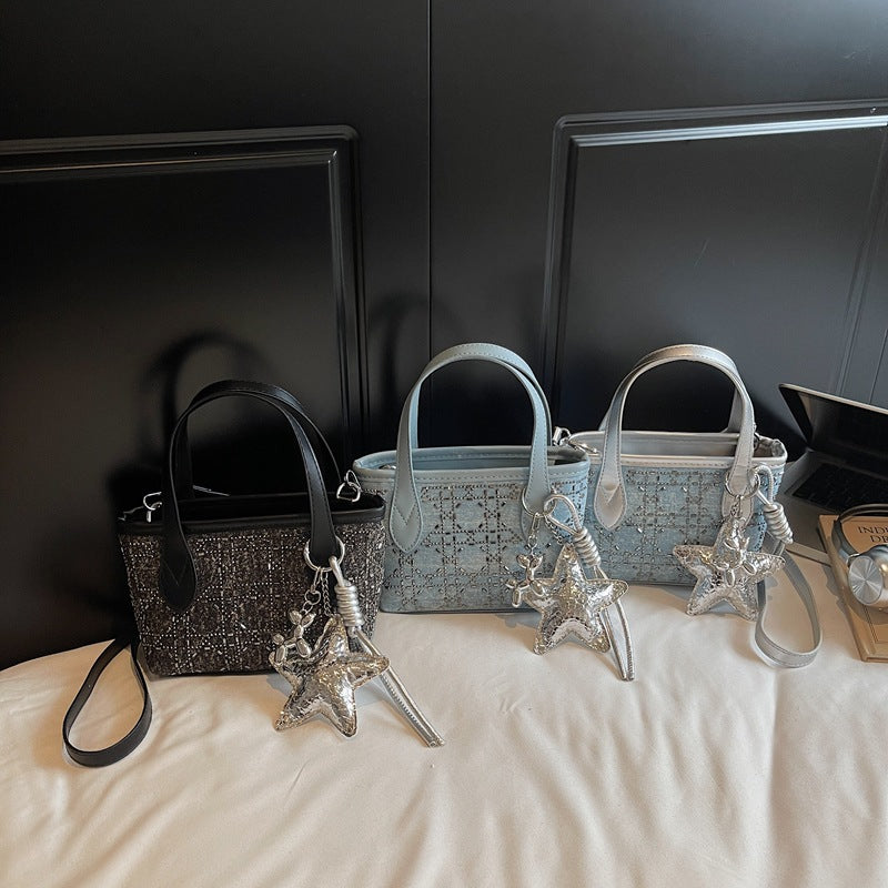 Mini Handbag with Sparkling Star Pendant