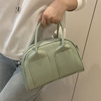 mini handbag with cute plush pendant and delicate bow decoration