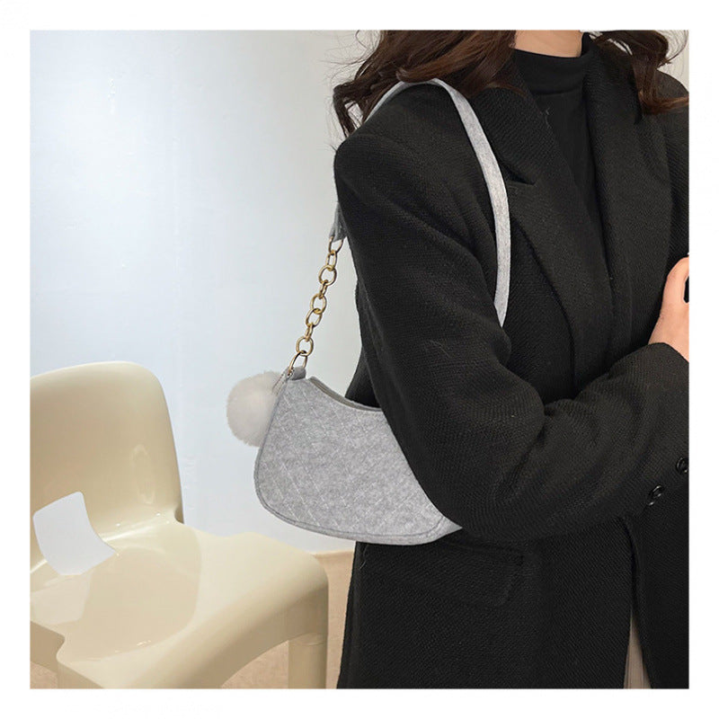 Stylish Faux Fur Mini Handbag