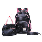 School backpack with breathable back panel and adjustable shoulder straps