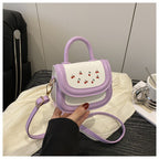 Women Mini Handbag with Playful Cherry Motif