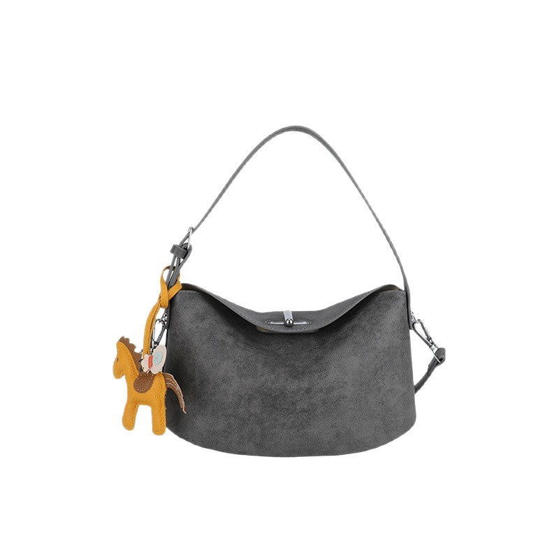 Elegant Soft-Suede Shoulder Bag