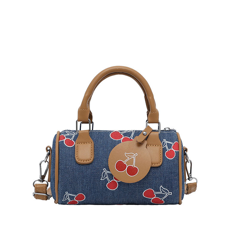 Playful Bow-Printed Mini Handbag