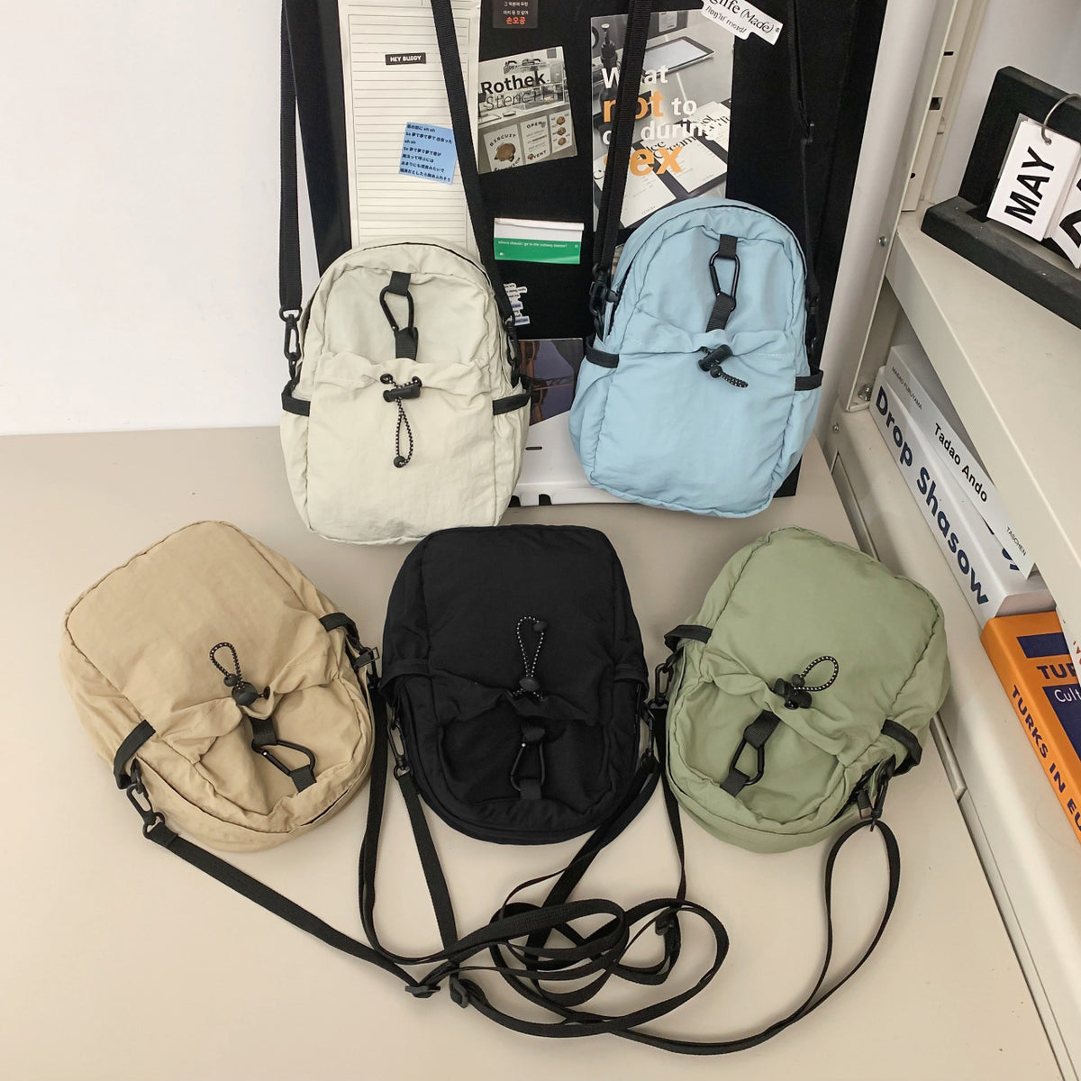 Practical crossbody backpack with multifunctional compartments