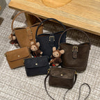 Hobo and Mini Handbag Set with Playful Pendant