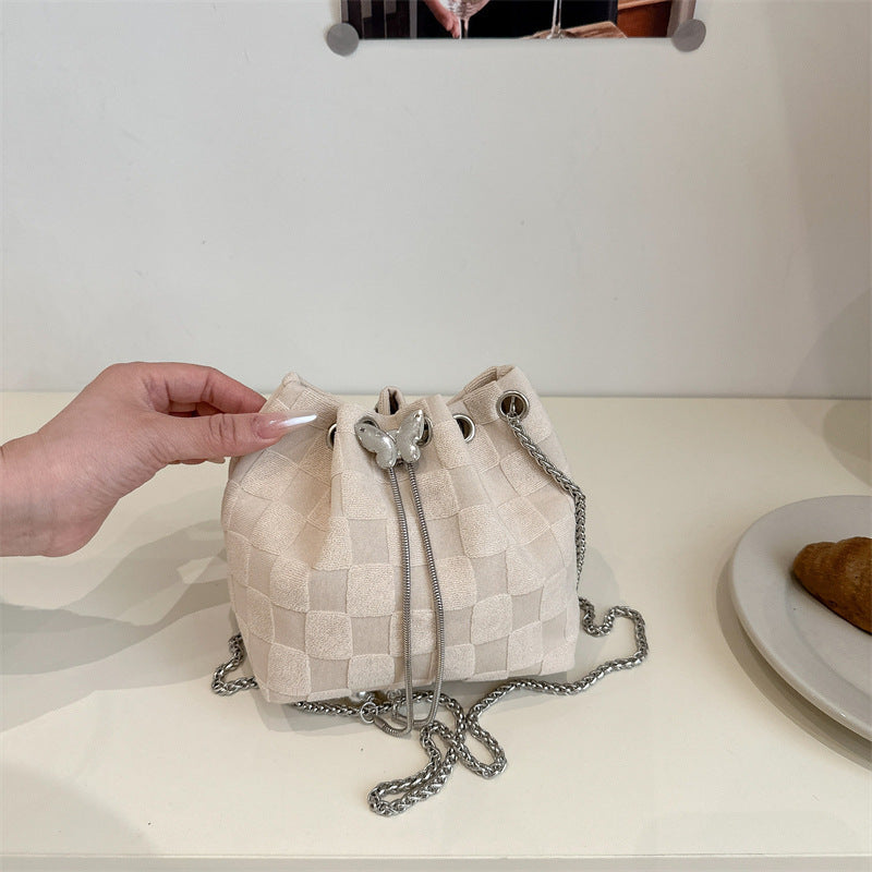 Elegant ven Drawstring Mini Handbag